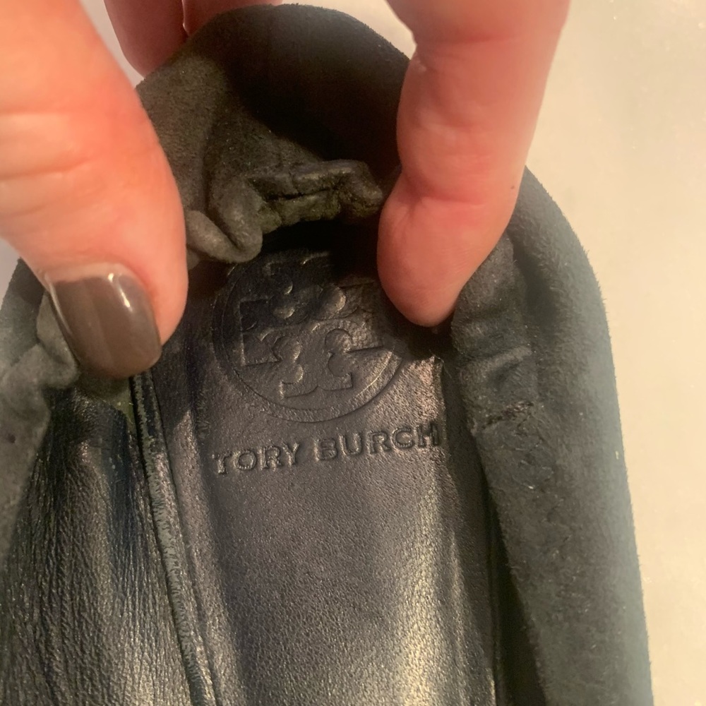 Tory Burch navy suede flats